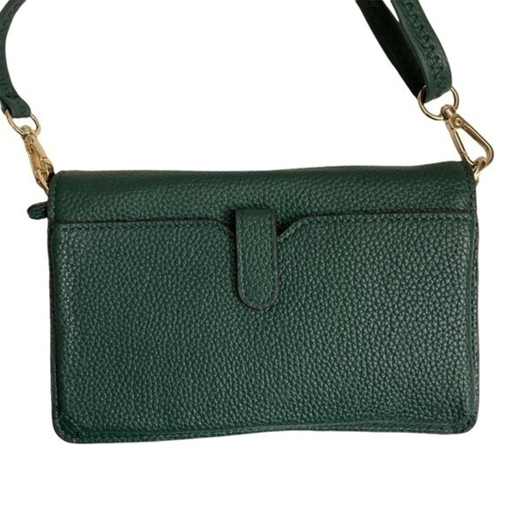 Michael Kors green leather crossbody bag